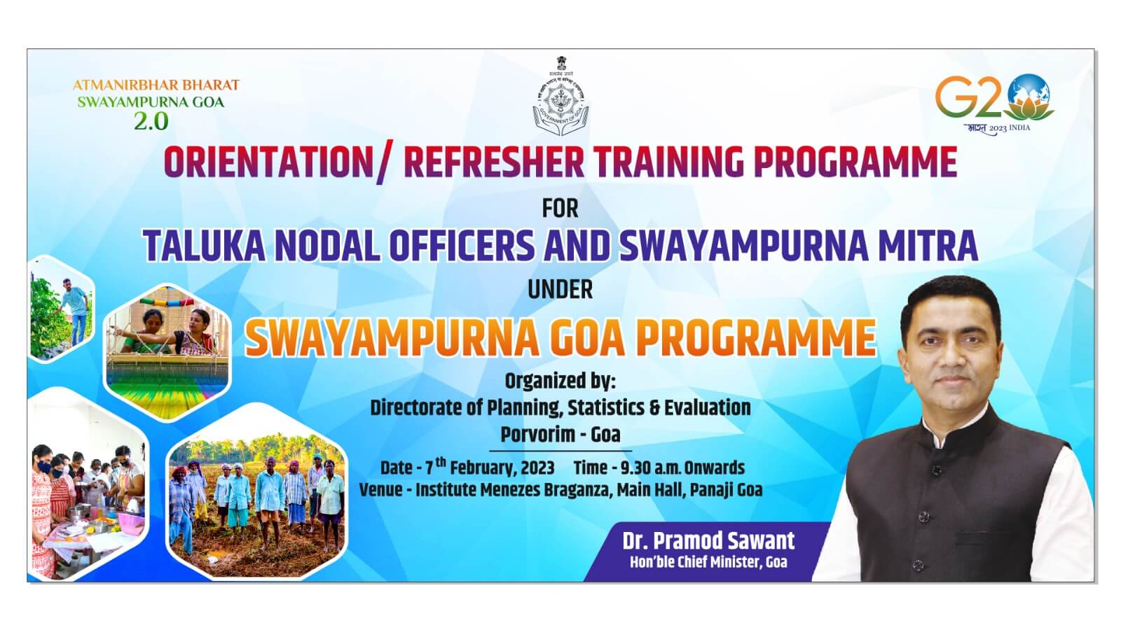 Swayampurna Goa training programme — officers, Swayampurna Mitras and stakeholders gathered for a capacity-building session